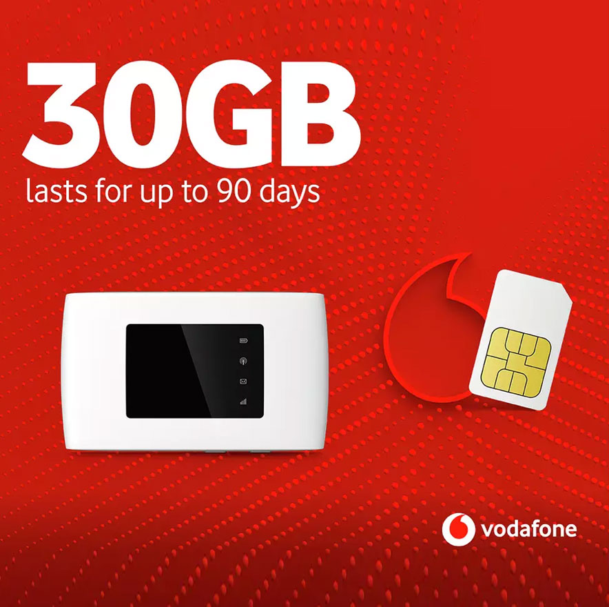 Vodafone 4G 30GB Mobile Mifi Hotspot