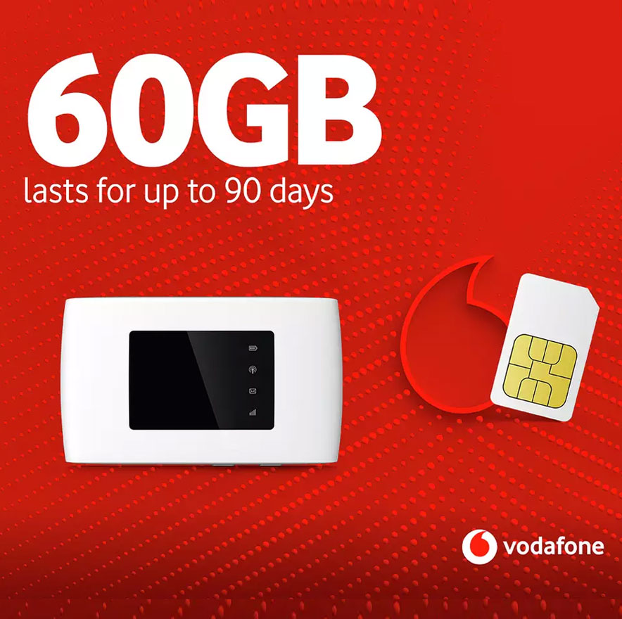 Vodafone 4G 60GB Mobile Mifi Hotspot